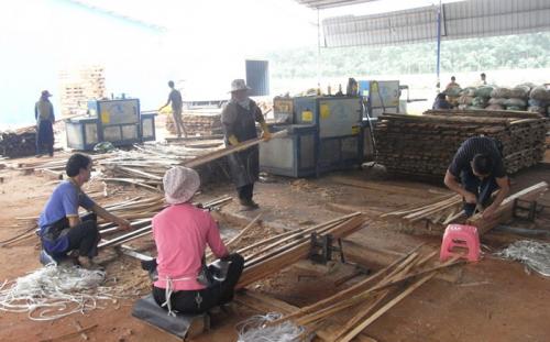 海南島-方木多片鋸加工現場